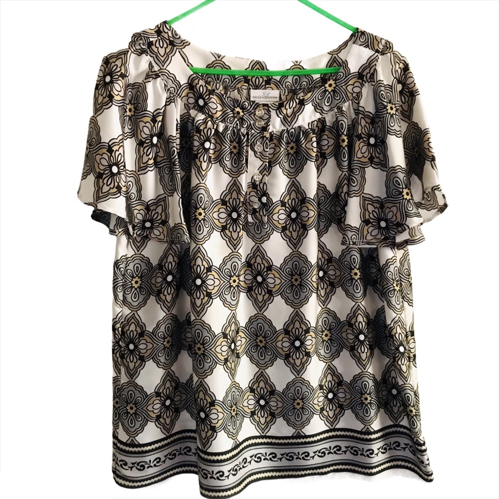 Jaclyn Smith Size Small Oversized Top Lightweight K Mart Vintage Green